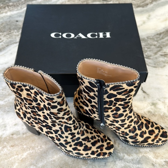 NWT Coach Animal Print Booties - Picture 2 of 16